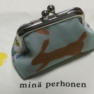 ミナペルホネン(mina perhonen)のミナペルホネン　ハンドメイド　手拭 がま口(財布)