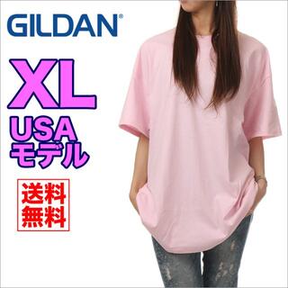 ギルタン(GILDAN)の【新品】ギルダン 半袖 Tシャツ レディース XL ピンク 無地 大きいサイズ(Tシャツ(半袖/袖なし))