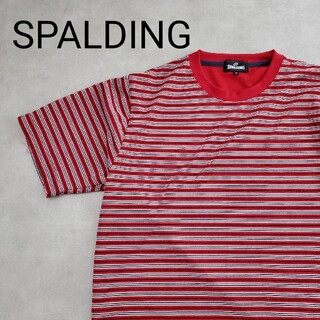 スポルディング(SPALDING)のSPALDING スポルディング　ドライメッシュTシャツ　ボーダー(Tシャツ/カットソー(半袖/袖なし))