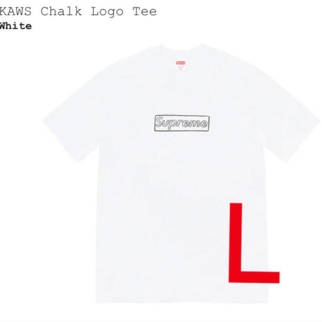 L 21SS Supreme KAWS Chalk Logo Tee