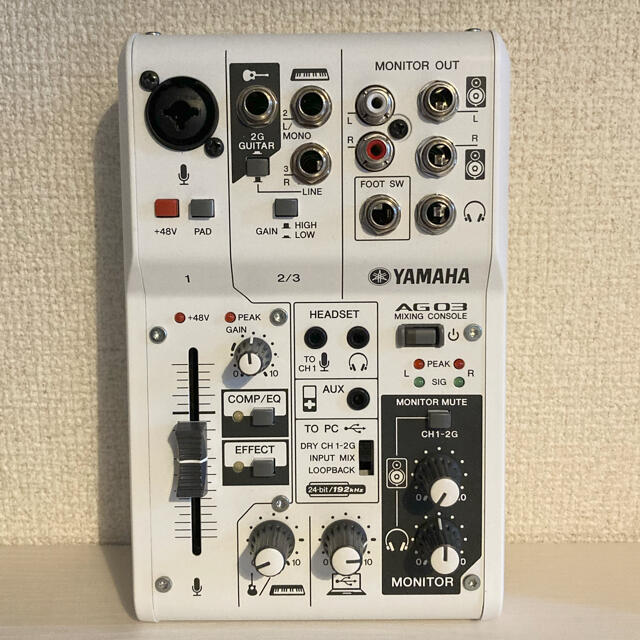 ヤマハ(ヤマハ)のYAMAHA AG03 楽器のDTM/DAW(オーディオインターフェイス)の商品写真