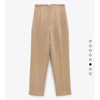 ザラ(ZARA)のハイウエストパンツ/Sサイズ/ゴールデンブラウン(クロップドパンツ)