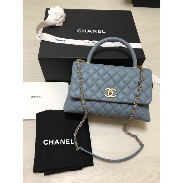 CHANEL(シャネル)のCHANEL シャネル ココハンドル バッグ キャビア 希少カラー レディースのバッグ(ショルダーバッグ)の商品写真