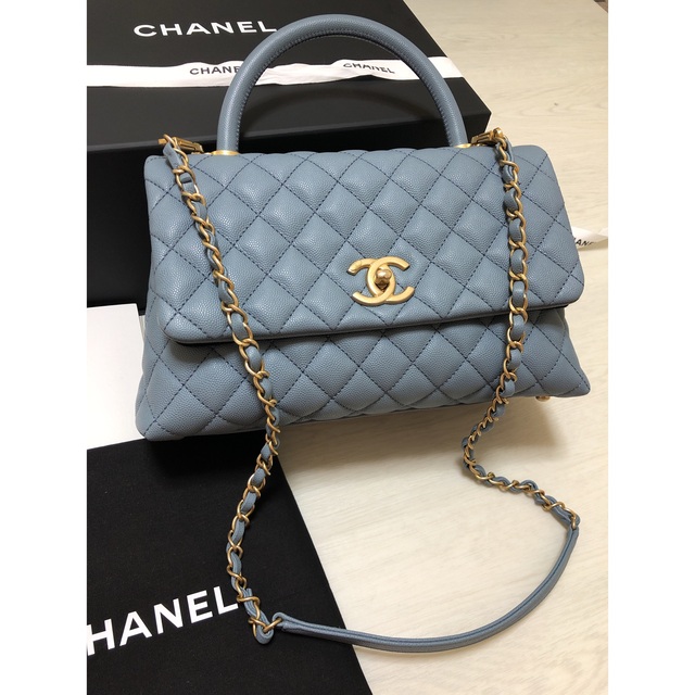 CHANEL(シャネル)のCHANEL シャネル ココハンドル バッグ キャビア 希少カラー レディースのバッグ(ショルダーバッグ)の商品写真