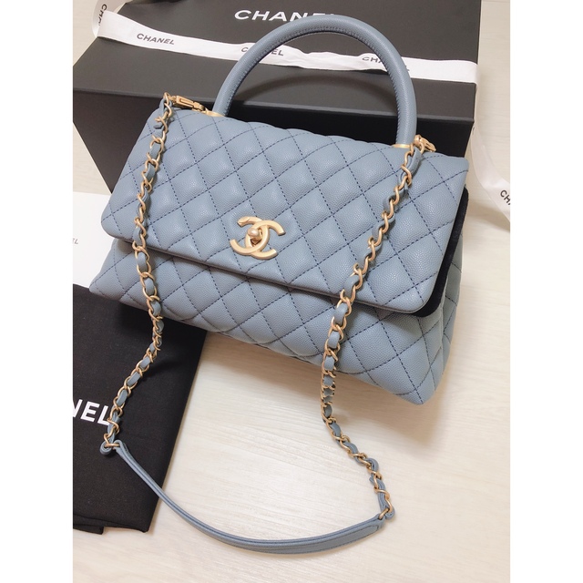 CHANEL(シャネル)のCHANEL シャネル ココハンドル バッグ キャビア 希少カラー レディースのバッグ(ショルダーバッグ)の商品写真