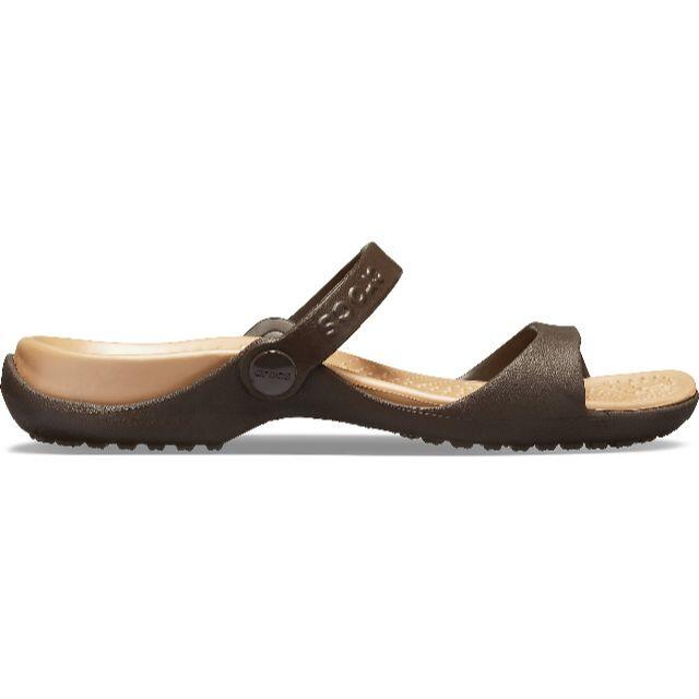 crocs(クロックス)の23cm crocs クロックス クレオ Cleo Espresso Gold レディースの靴/シューズ(サンダル)の商品写真