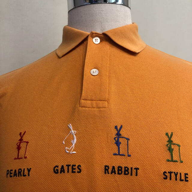 パーリーゲイツ ゴルフ ポロシャツ 日本製 オレンジ Sサイズ