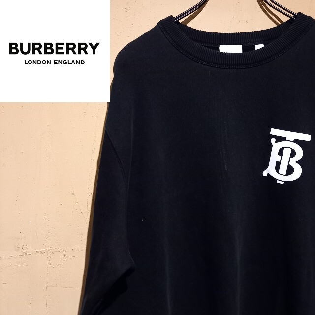 BURBERRY(バーバリー)のBURBERRY    DRYDEN   プルオーバー  トレーナー ブラック メンズのトップス(スウェット)の商品写真