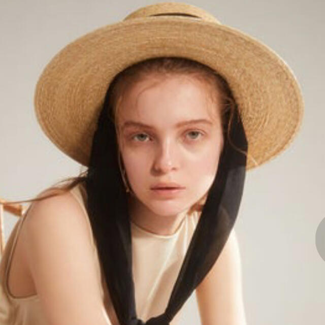 eimy istoire(エイミーイストワール)のエイミー　シフォンボリュームカンカン レディースの帽子(麦わら帽子/ストローハット)の商品写真