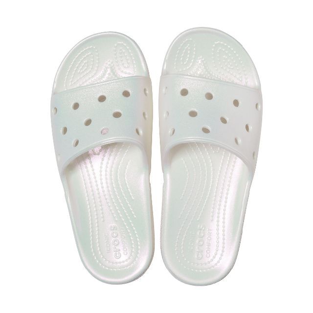 crocs(クロックス)の25cm クラシック クロックス イリディセント スライド ホワイト メンズの靴/シューズ(サンダル)の商品写真