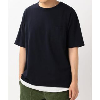 ビームス(BEAMS)のBEAMS HEART / フェイクレイヤード Tシャツ　XL 未使用品ネイビー(Tシャツ/カットソー(半袖/袖なし))