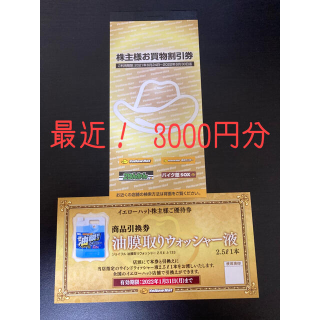 イエローハット 株主優待 株主優待券 12000円分 - ショッピング