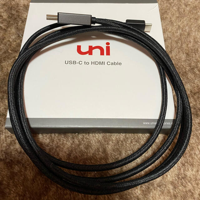 uni USB C HDMI 変換ケーブル スマホ/家電/カメラのテレビ/映像機器(映像用ケーブル)の商品写真