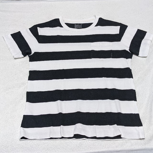 MUJI (無印良品)(ムジルシリョウヒン)の無印良品　ボーダーTシャツ　メンズSサイズ メンズのトップス(Tシャツ/カットソー(半袖/袖なし))の商品写真