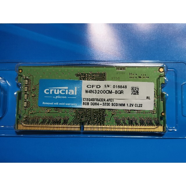 DDR4 SDRAM 25600 PC4-3200 SODIMM 未使用 ノート