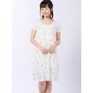 ウィゴー(WEGO)のWEGO☆新品♪胸元レース使い＊フェミニン花柄キャミワンピ(ひざ丈ワンピース)