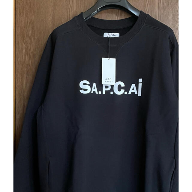 希少XL新品 sacai A.P.C. メンズ スウェット シャツ 黒 サカイ - www