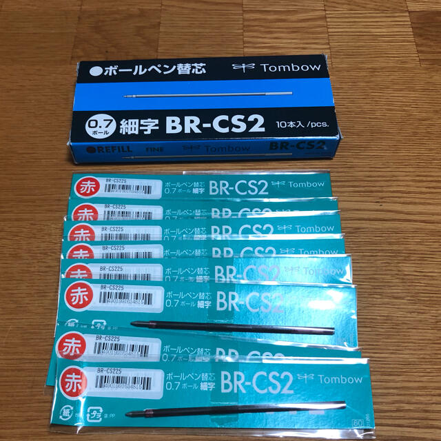 トンボ鉛筆(トンボエンピツ)のTombow 0.7替芯　赤　BR-CS2 インテリア/住まい/日用品の文房具(ペン/マーカー)の商品写真