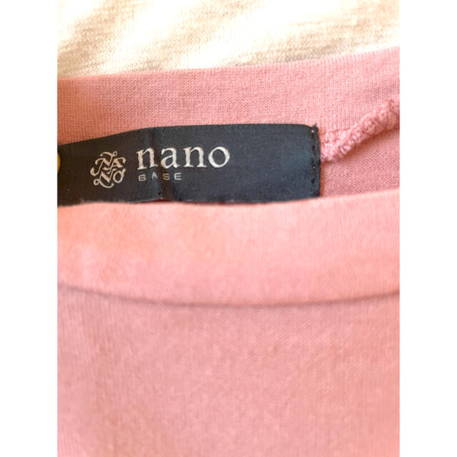 nano・universe(ナノユニバース)のnanouniverse  nanoBASE  カットソー　ピンク レディースのトップス(カットソー(半袖/袖なし))の商品写真