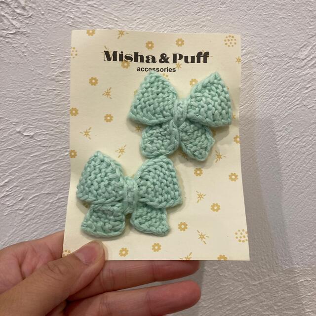 Caramel baby&child (キャラメルベビー&チャイルド)のMisha&Puff Baby Puff Bow Mint set キッズ/ベビー/マタニティのこども用ファッション小物(その他)の商品写真