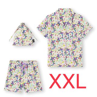 ジーユー(GU)の蜷川実花　GUコラボ　パジャマ(半袖&ショートパンツ)　XXL 新品未使用(パジャマ)