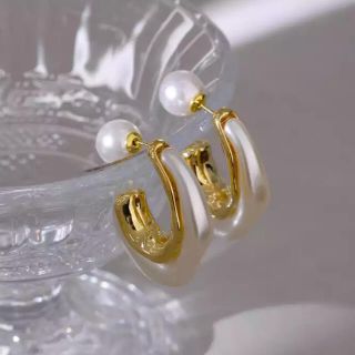 エイミーイストワール(eimy istoire)のPearl nuance hoop pierce No.626(ピアス)