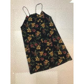 マウジー(moussy)の★大幅値下げ★ 美品　moussy ボタニカル柄 キャミワンピ(ひざ丈ワンピース)