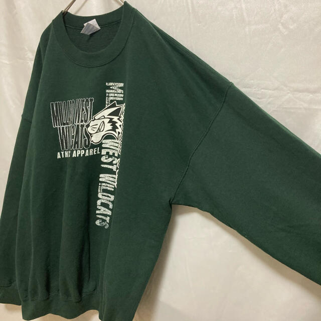 WILDCATS カレッジ チームロゴ スウェット トレーナー グリーン XXL メンズのトップス(スウェット)の商品写真