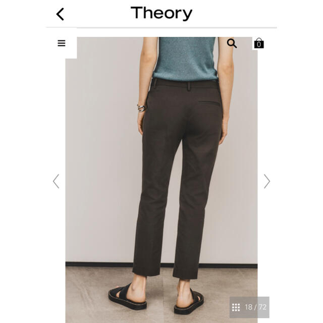 theory(セオリー)のTheory♦︎セオリー♦︎定番テーパードクロップドパンツ　ブラウン レディースのパンツ(クロップドパンツ)の商品写真