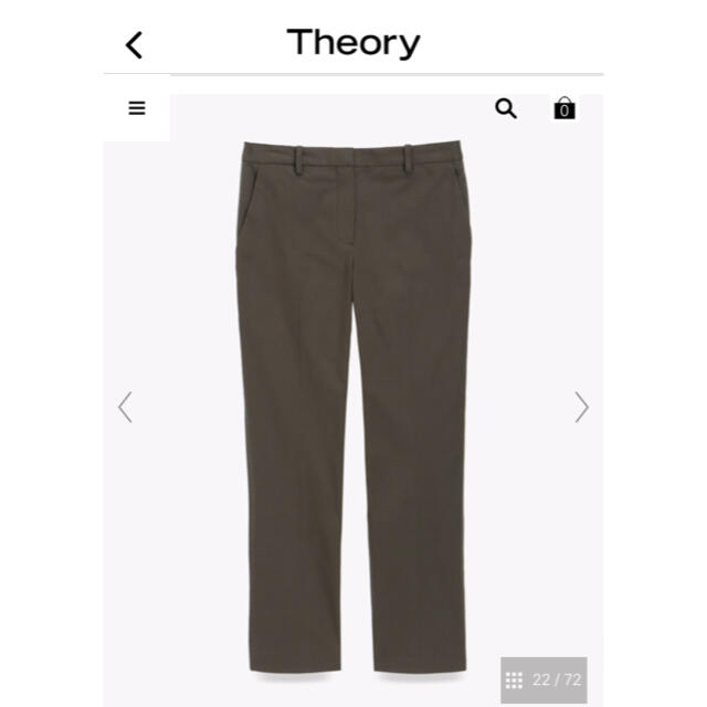 theory(セオリー)のTheory♦︎セオリー♦︎定番テーパードクロップドパンツ　ブラウン レディースのパンツ(クロップドパンツ)の商品写真