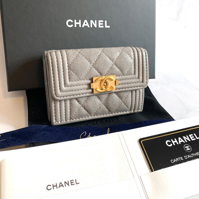 CHANEL シャネル 美品 ミニウォレット 三つ折り 財布 コンパクト