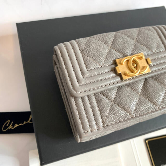 CHANEL シャネル 美品 ミニウォレット 三つ折り 財布 コンパクト