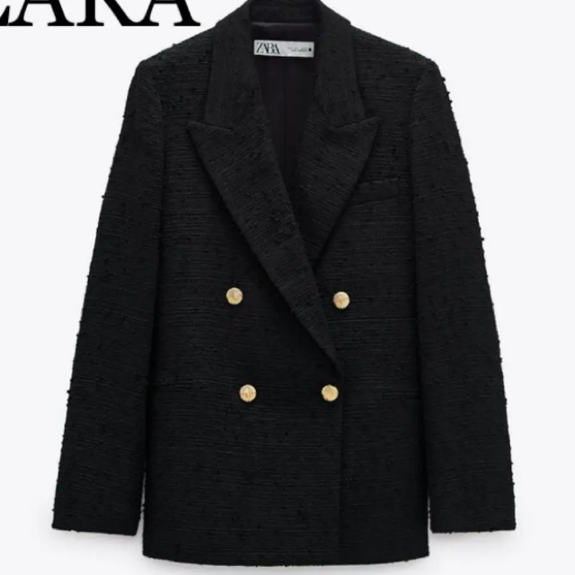 ZARA ツイード ダブルボタン ジャケット towinglouisvilleky.com