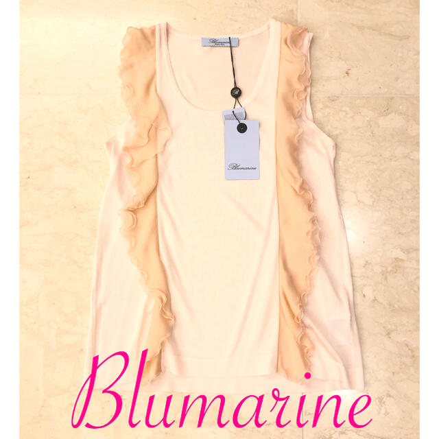 大幅値下　新品　Blumarine ブルマリン　シルク　ピンク　フリル　トップス