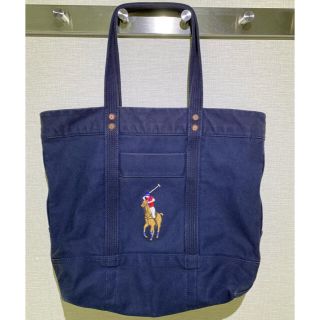 ポロラルフローレン(POLO RALPH LAUREN)のポロラルフローレン　ビッグサイズ　トートバッグ　ネイビー(トートバッグ)