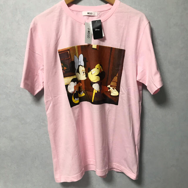 【新品】ディズニー　ミッキー　ミニー　ピンク　コーデ Tシャツ 半袖Tシャツ メンズのトップス(Tシャツ/カットソー(半袖/袖なし))の商品写真