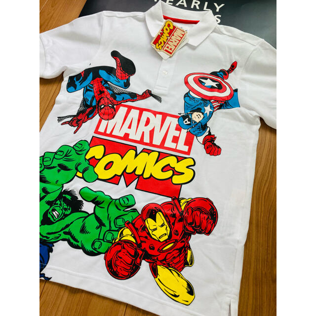 新品 パーリーゲイツ ジャックバニー MARVEL 半袖ポロシャツ(4)M/白 ...