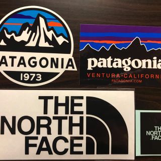 パタゴニア(patagonia)の★補強あり★新品未使用　ノースフェイス&パタゴニア　ステッカー4枚セット　黒(その他)