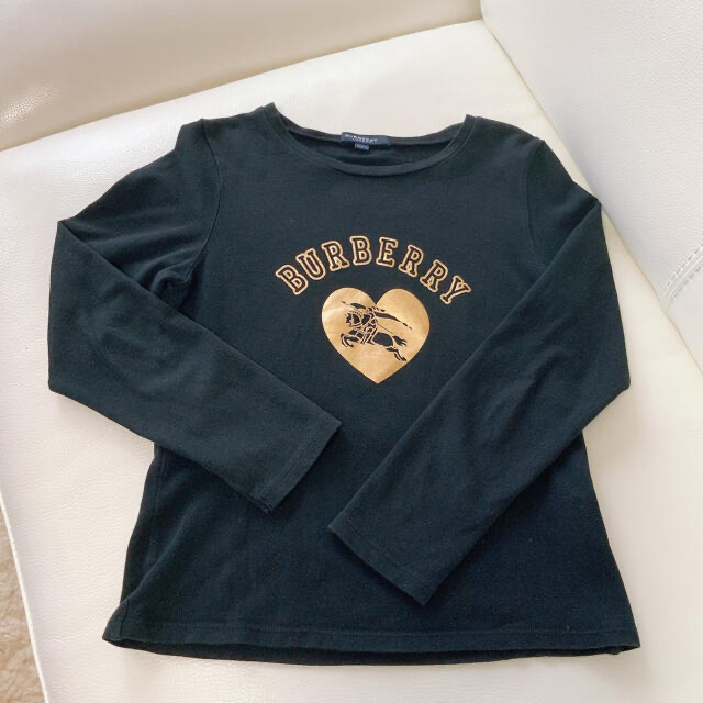 BURBERRY(バーバリー)のバーバリー　長袖Tシャツ　黒　140A キッズ/ベビー/マタニティのキッズ服女の子用(90cm~)(Tシャツ/カットソー)の商品写真