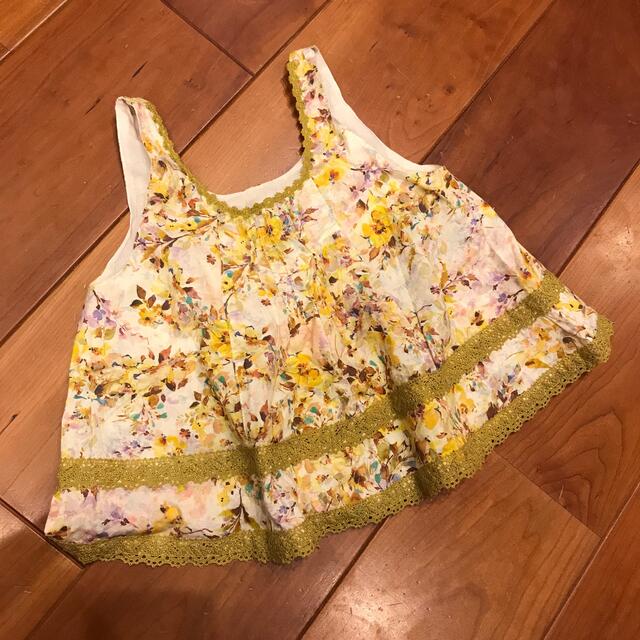 ANNA SUI mini(アナスイミニ)のアナスイミニ　キャミソール　Sサイズ　105〜115 キッズ/ベビー/マタニティのキッズ服女の子用(90cm~)(Tシャツ/カットソー)の商品写真