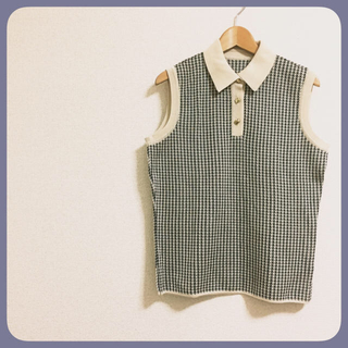 vintage knit vest ☞gold heart  おまとめ3点(ベスト/ジレ)