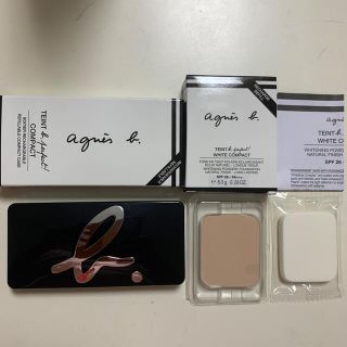 アニエスベー(agnes b.)の新品アニエスベー　ファンデーション&ブラックコンパクトケース(ファンデーション)