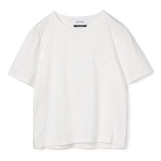 ミュベールワーク(MUVEIL WORK)のMUVEIL ミュベール ハートパッチ Tシャツ 白 ホワイト(Tシャツ(半袖/袖なし))