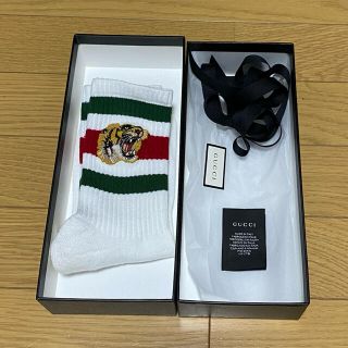 GUCCI グッチ 靴下 タイガー付きストレッチコットンソックス