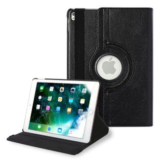 iPad 第7世代 10.2インチ ブラック 360度回転機能 レザーケース(iPadケース)