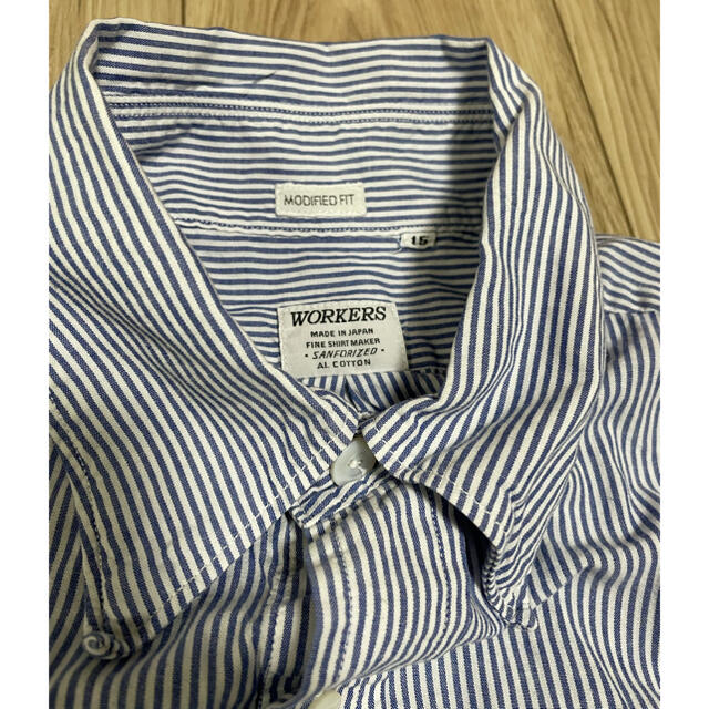 workers modified shirts ギンガム ストライプ　15 メンズのトップス(シャツ)の商品写真