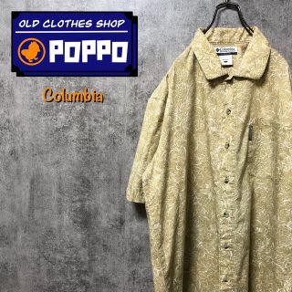 コロンビア(Columbia)のコロンビア☆ロゴタグ入りフィッシュ柄半袖総柄シャツ(シャツ)