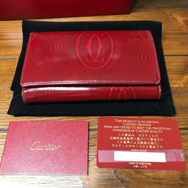 【アウトレット☆送料無料】 Cartier - 【美品】Cartier 長財布　箱・証明書付き 財布