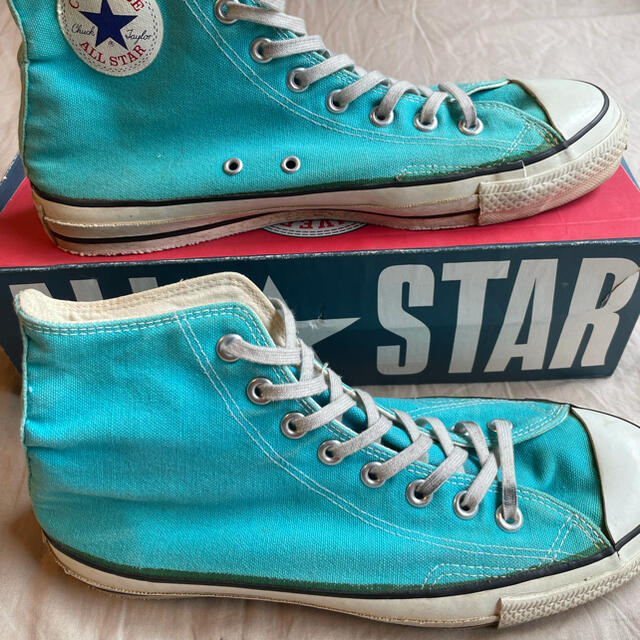 9.5 80s USA製 Converse ALL STAR エメラルドグリーン