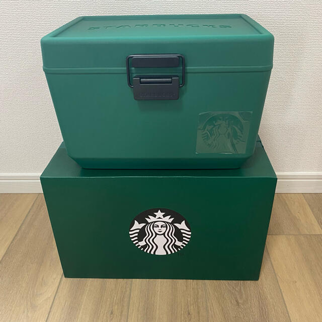 アウトドア韓国スタバ限定 Starbucks クーラーボックス 緑 サマーデークーラー